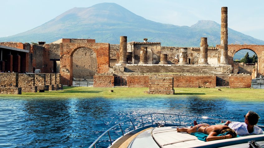 Escursione in barca a Pompei e Vesuvio da Sorrento