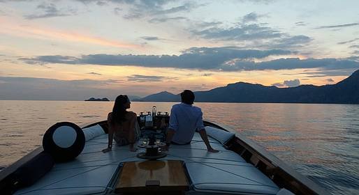 Sorrento Coast boat tour at sunset from Sorrento