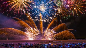 Wonderful Fireworks in Positano by boat